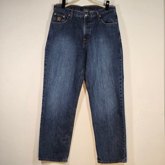 Cinch Black Label Men's Jeans. 36x34 Classic Straight Fit Jeans. Medium Wash. - Picture 1 of 8